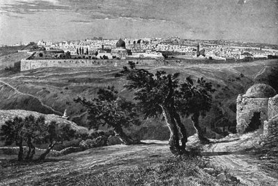 القدس ، من جبل الزيتون ، 1902 بواسطة غير معروف