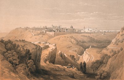 القدس من الطريق المؤدي إلى بيت عنيا ، 1855. بواسطة غير معروف
