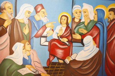 يسوع في لوحة كنيس في كاتدرائية كباليم ، لومي ، توغو بواسطة غير معروف