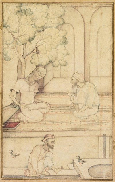 كبير واثنين من أتباعه على الشرفة ، ج. 1610-1620. بواسطة غير معروف