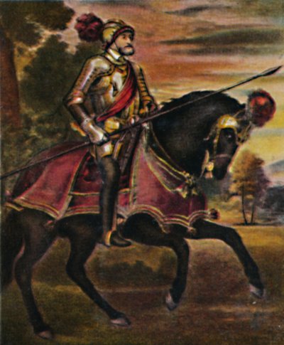 الإمبراطور تشارلز الخامس 1500-1558. - رسم لتيتيان 1934. بواسطة غير معروف