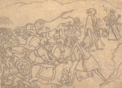 كالي تقدم رؤساء تشاندا وموندا لدورجا ... ديفي مهاتميا ... ، كاليفورنيا. 1780. بواسطة غير معروف