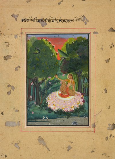 كامود راجيني ، ورقة من Ragamala ، كاليفورنيا. 1770-1775. بواسطة غير معروف