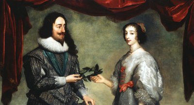 الملك تشارلز الأول 1600-1649 والملكة هنرييتا ماريا 1609-1669 بواسطة غير معروف