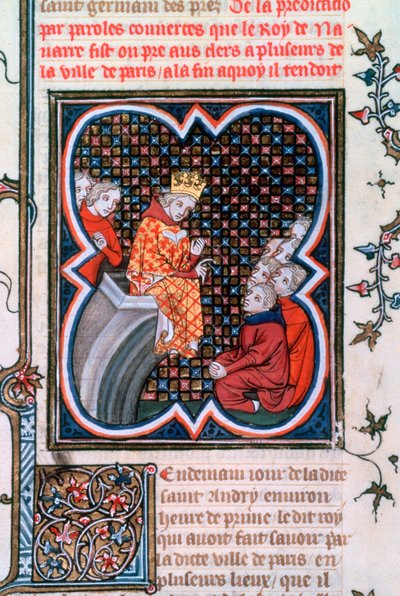 الوعظ الملك تشارلز نافار ، 1375-1379 بواسطة غير معروف