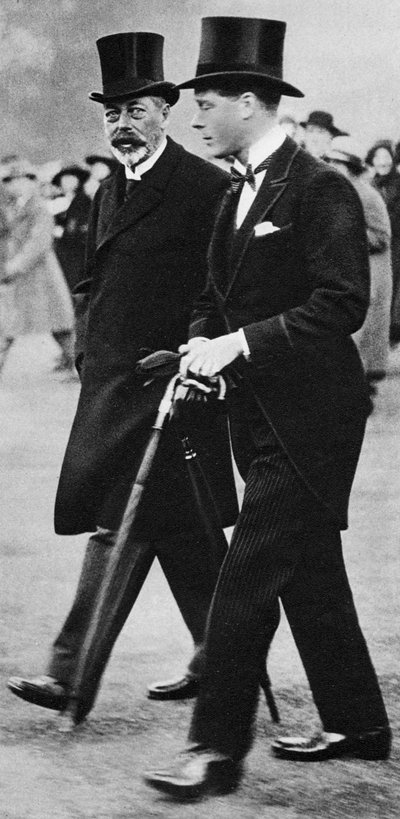 الملك جورج الخامس وابنه الأمير إدوارد ، دوق وندسور ، 1930s بواسطة غير معروف