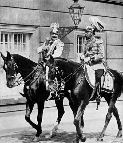 الملك جورج الخامس لبريطانيا العظمى والقيصر فيلهلم الثاني من ألمانيا ، 1913 1951 بواسطة غير معروف