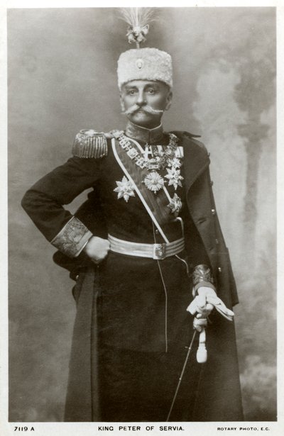 ملك صربيا بيتر الأول ، c1903-c1918 بواسطة غير معروف