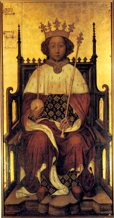 الملك ريتشارد الثاني ملك إنجلترا ، c1390. بواسطة غير معروف