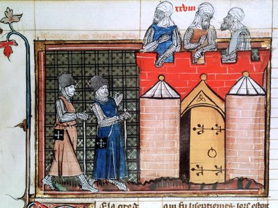 فرسان الهيكل قبل القدس ، c1099 ، القرن الرابع عشر بواسطة غير معروف