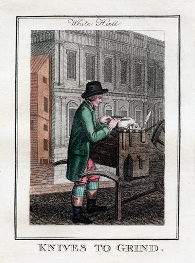 سكاكين لطحن ، وايتهول ، لندن ، 1805 بواسطة غير معروف
