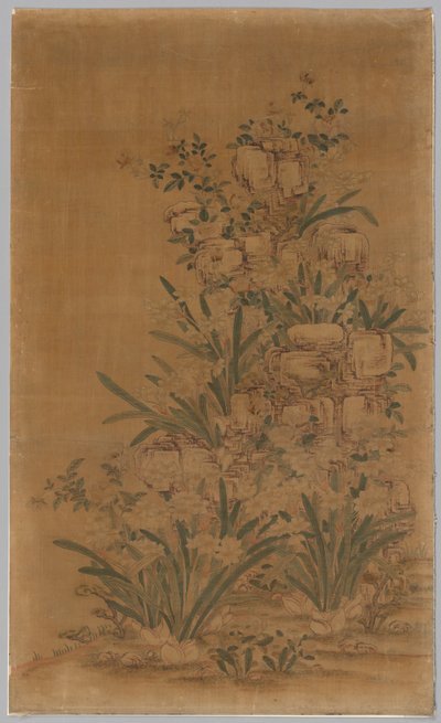 لوحة Ko Ssu: Rocks and Narcissus ، من 1700 إلى 1800. بواسطة غير معروف