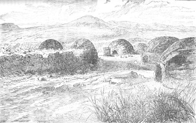 Kraal حيث الأمير لويس نابليون وحزبه خارج السرج وتم إطلاق النار عليهم ، c1880 بواسطة غير معروف