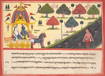 كريشنا وبالاراما على ضفاف النهر: صفحة من Bhagavata Purana المتفرقة ... ، 1840. بواسطة غير معروف