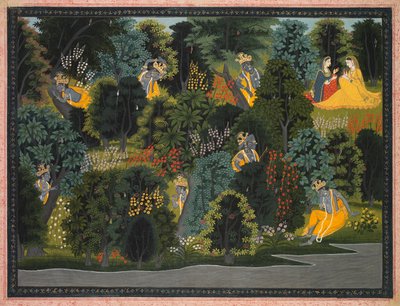 Krishnas Longing for Radha ، من Gita Govinda of Jayadeva ، ج. 1820-1825. بواسطة غير معروف