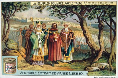 La Jerusalem deliveree par le Tasse ، موكب الصلبان إلى جبل الزيتون. القرن ال 19 بواسطة غير معروف