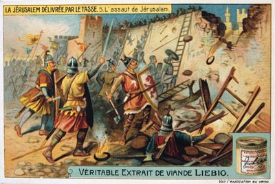 La Jerusalem deliveree par le Tasse، الهجوم على القدس. القرن ال 19 بواسطة غير معروف