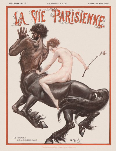 غلاف مجلة La Vie Parisienne ، 1921 بواسطة غير معروف