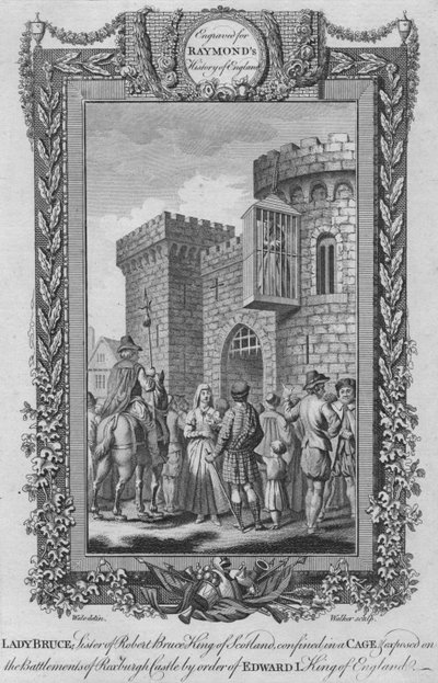 ليدي بروس ، أخت روبرت بروس ، ملك اسكتلندا ، محصورة في قفص ، c1787 بواسطة غير معروف