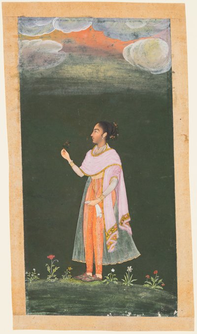 سيدة تحمل زهرة ، ج. 1670 - 80 ثانية. بواسطة غير معروف