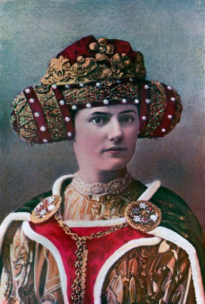 غطاء للرأس سيدة ، القرن 14 ، 1910 بواسطة غير معروف