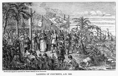 هبوط كولومبوس ، 1492 ، 1877 بواسطة غير معروف