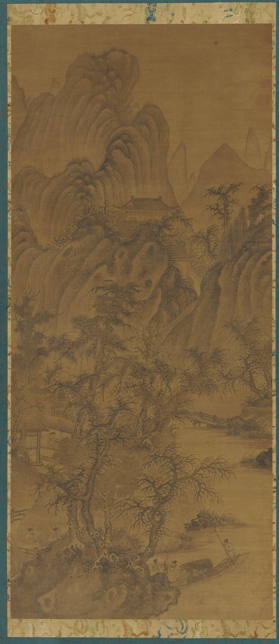 المناظر الطبيعية مع مباني المزرعة والأشكال ، 1368-1644. بواسطة غير معروف