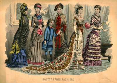أحدث أزياء باريس ، 1881. بواسطة غير معروف