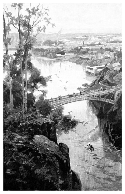 لونسيستون ، من جسر كاتاراكت ، تسمانيا ، أستراليا ، 1886 بواسطة غير معروف