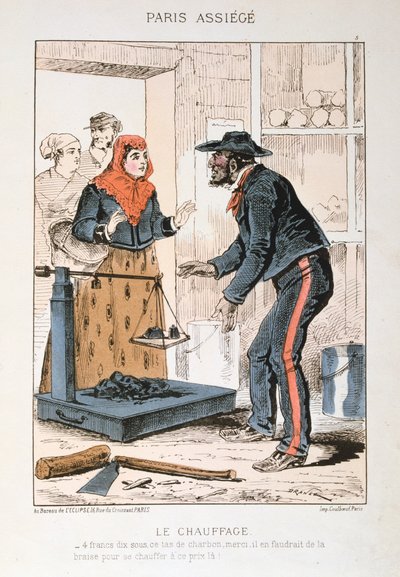 Le Chauffage ، حصار باريس ، 1870-1871 بواسطة غير معروف