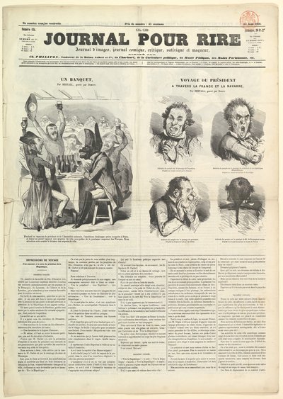 Le Journal Pour Rire، Journal dIimages، Journal Comique، Critique، Satirique e ...، 23 أغسطس 1850. بواسطة غير معروف