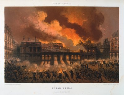 لو باليه رويال ، كومونة باريس ، 24 مايو 1871 بواسطة غير معروف