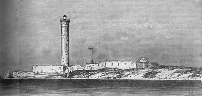 المنارة في جزيرة باروس ، الإسكندرية ، c1882 بواسطة غير معروف