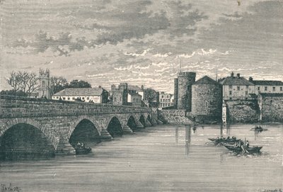 ليمريك - جسر توموند وقلعة الملك جونز ، 1896 بواسطة غير معروف