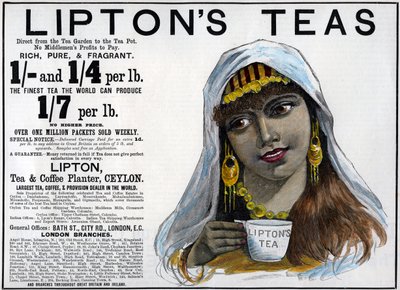 إعلان شاي ليبتون ، 1893 بواسطة غير معروف
