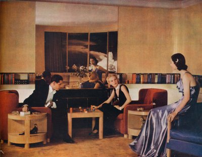 غرفة المعيشة صممها Paul MacAlister ، 1938 بواسطة غير معروف