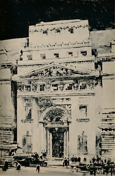 مبنى لويدز الجديد: المدخل في شارع ليدنهال ، 1928 بواسطة غير معروف