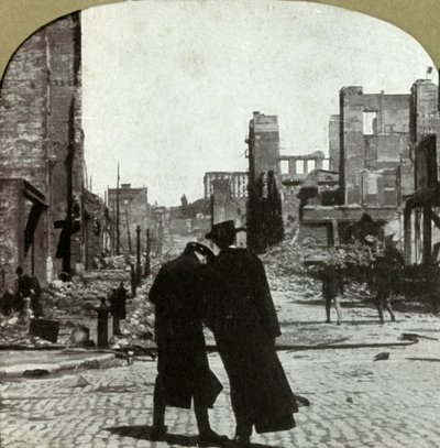 بالنظر إلى الشمال الشرقي من الزاوية Sutter and Jones Sts. ، 1906. بواسطة غير معروف