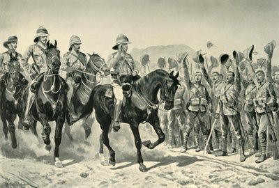 هلل اللورد روبرتس من قبل القوات عند وصوله إلى Wonder RIver ، 1901. بواسطة غير معروف
