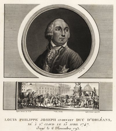 لويس فيليب الثاني ، دوق أورليانز (1747-1789) ، دوق فرنسي مقصلة في عهد الإرهاب بواسطة غير معروف