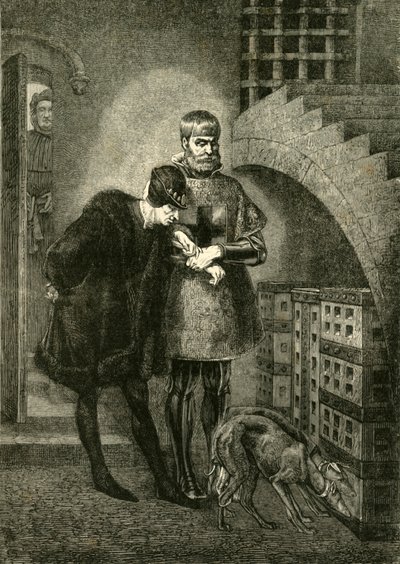 لويس الحادي عشر يزور الكاردينال بالو في القفص الحديدي ، 1469-1481 ، 1890. بواسطة غير معروف