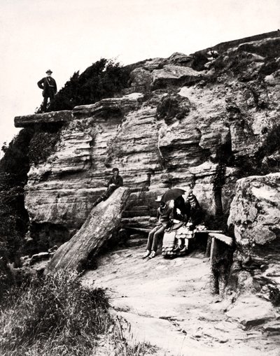 مقعد العشاق، Fairlight، Hastings، Sussex، c1900 بواسطة غير معروف