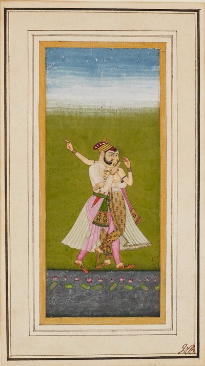 عشاق بركة اللوتس ، c1700 بواسطة غير معروف