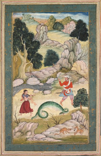 فراق العشاق ، صفحة من كتاب الخرافات ، ج. 1590-95. بواسطة غير معروف