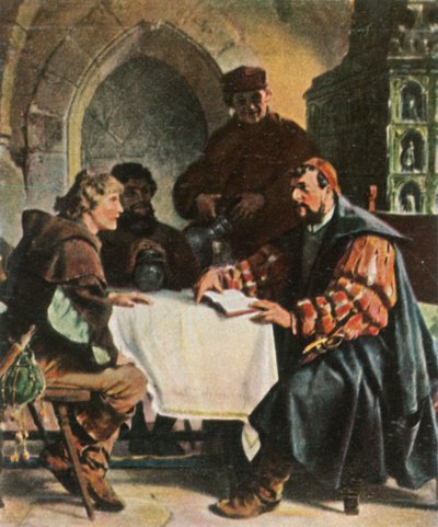 لوثر مثل Junker Jörg في Jena Inn مع الطلاب السويسريين ، 1522 ، 1936. بواسطة غير معروف