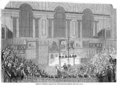 ليون بلايفير ، كيميائي وسياسي اسكتلندي ، محاضرة ، 1852 بواسطة غير معروف