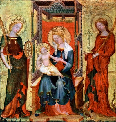 مادونا بين سانت كاترين ومارغريت ، c1360 1955 بواسطة غير معروف