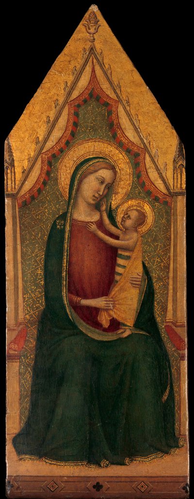 مادونا والطفل يتوجان ، كاليفورنيا. 1335-39. بواسطة غير معروف