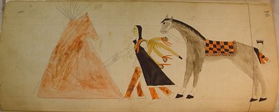 مافيت ليدجر: هندي وحصان ، كاليفورنيا. 1874-1881. بواسطة غير معروف