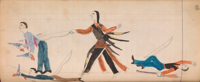 مافيت ليدجر: هندي وثلاثة رجال بيض ، كاليفورنيا. 1874-1881. بواسطة غير معروف